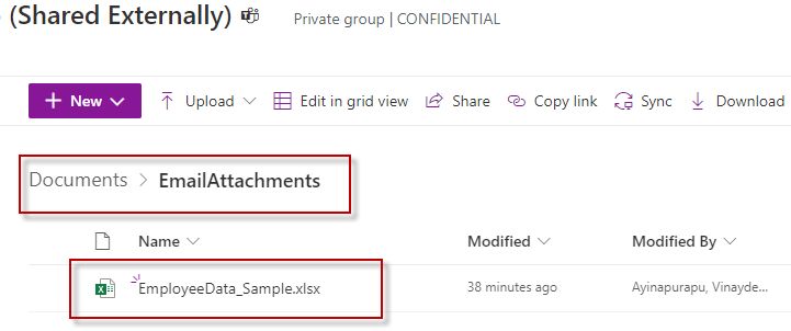 Saving Email Attachments in SharePoint